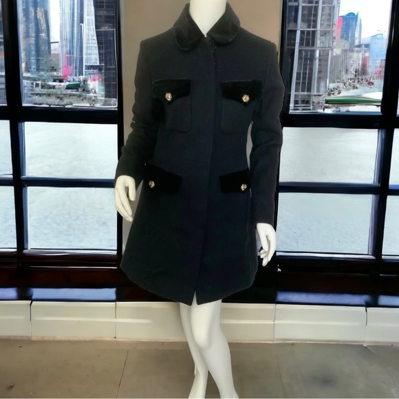 NWT GUCCI Velvet Trim Wool Coat Size 38 $4,800.00 - Picture 3 of 8